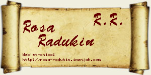 Rosa Radukin vizit kartica